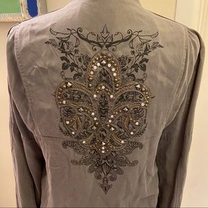 ✨EUC Miss Me Studded Military Jacket